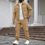 Mens Tactical Cargo Set with Jacket and Pants - Image 3