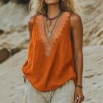 Women's Loose-Fit V-Neck Tank Top - Image 5