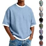 Men's Casual Contrast Color Short Sleeve T-Shirt