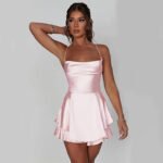 Women's Elegant A-Line Suspender Dress - Image 19