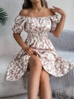 Women's Floral Print Ruffled Dress - Image 6