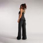 Women's Loose Denim Dungarees with Pockets - Image 8