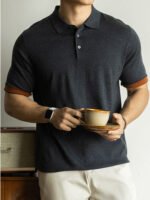 Mens Short Sleeve Polo Shirt with Modern Fit - Image 5