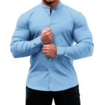 Men's Casual Button Down Long Sleeve Shirt - Image 7