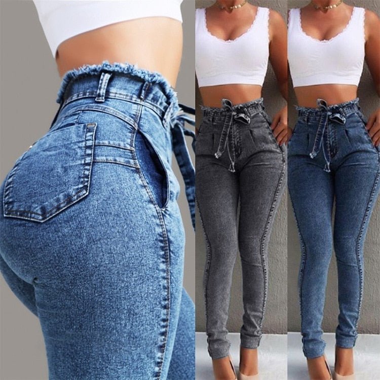 1962599358499 Women's Fringed Jeans - Image 1