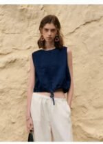Women's Casual Sleeveless Drawstring Top - Image 8