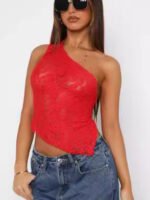 Women's Asymmetrical Sloped Neck Vest - Image 14