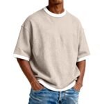 Men's Casual Contrast Color Short Sleeve T-Shirt - Image 10