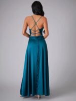 Women's Satin Maxi Dress - Image 7
