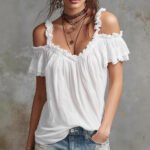 Women's Ruffled Off-The-Shoulder Blouse - Image 2