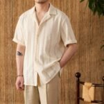 Men's Short-Sleeved Cuban Collar Shirt for Summer Style