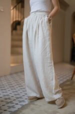 Womens High Waist Wide Leg Pants with Relaxed Fit - Image 4