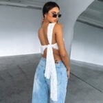 Women's Asymmetrical Sloped Neck Vest - Image 4