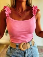 Women's Casual Ruffle-Trimmed Vest - Image 2