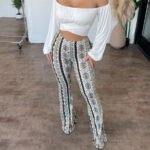 Women's Casual Slim Fit Printed Trousers - Image 13