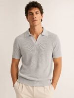 Men's Breathable Linen Blend Polo Shirt - Image 3