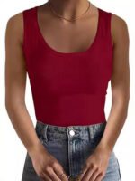 Women's Slim-fit Square-neck Sleeveless Top - Image 5
