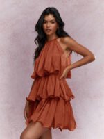 Women's Sleeveless Ruffled Midi Dress - Image 7