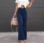 Women's Corduroy Slim-Fit Flared Trousers - Image 11