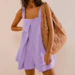 Women's Square Collar Loose Jumpsuit - Image 2