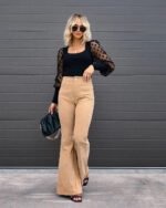 Women's Corduroy Slim-Fit Flared Trousers - Image 8