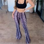 Women's Casual Slim Fit Printed Trousers - Image 10