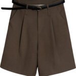 Women's High Waist Straight Cropped Pants