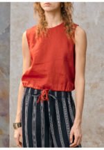 Women's Casual Sleeveless Drawstring Top - Image 4