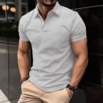 Men's Short Sleeve Polo Shirt - Casual Solid Color Design - Image 10
