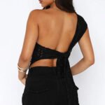 Women's Asymmetrical Sloped Neck Vest - Image 2