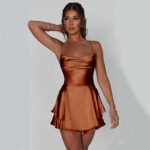 Women's Elegant A-Line Suspender Dress - Image 21