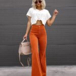 Women's Corduroy Slim-Fit Flared Trousers