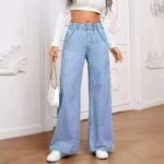 Women's Wide Leg Black Jeans - Image 3