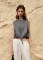 Women's Casual Sleeveless Drawstring Top - Image 6