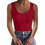 Women's Slim-fit Square-neck Sleeveless Top - Image 6