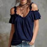 Women's Ruffled Off-The-Shoulder Blouse - Image 3