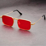 Men's Bold Rectangular Sunglasses in Metal Frame - Image 6