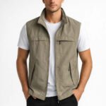 Men's Lightweight Bodywarmer with Stand-up Collar