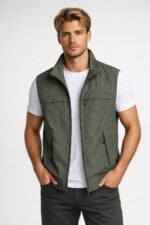 Men's Lightweight Bodywarmer with Stand-up Collar - Image 6