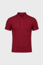 Men's Ribbed Texture Polo Shirt