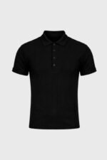 Men's Ribbed Texture Polo Shirt - Image 3