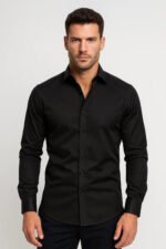 Men's Slim Fit Long Sleeve Dress Shirt - Image 4