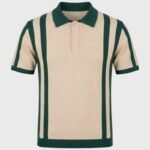 Men's Striped Short Sleeve Polo Shirt