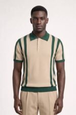 Men's Striped Short Sleeve Polo Shirt - Image 2