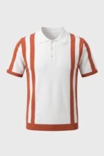 Men's Striped Short Sleeve Polo Shirt - Image 4