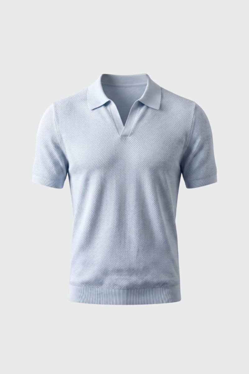 Men_s_Textured_Collar_V-Neck_Polo_Shirt_0_28cf8b9b-1661-44f3-acd2-f21ecbc7dc2e Men's Textured Collar V-Neck Polo Shirt - Image 1
