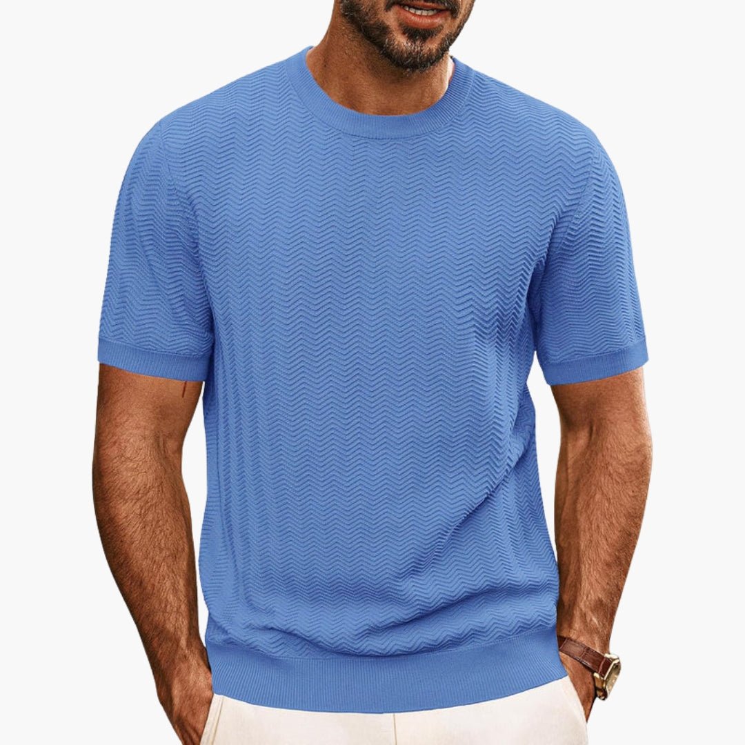 Men_s_Textured_Round_Neck_T-Shirt_0 Men's Textured Round Neck T-Shirt - Image 1