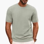 Men's Textured Round Neck T-Shirt - Image 3