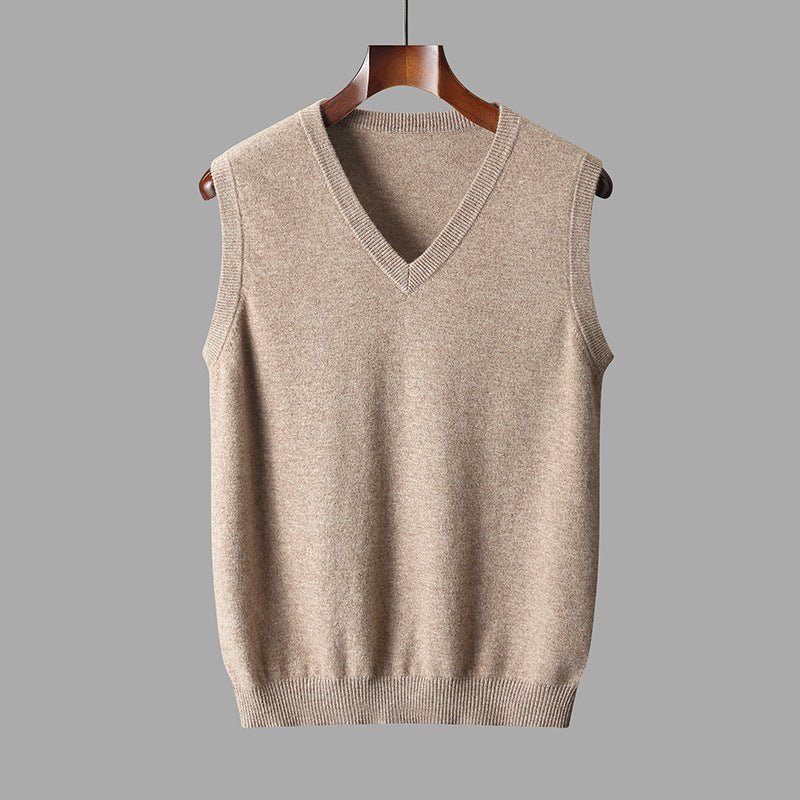 Men_s_V-Neck_Layered_Cardigan_for_Versatile_Styling_0 Men's V-Neck Layered Cardigan for Versatile Styling - Image 1