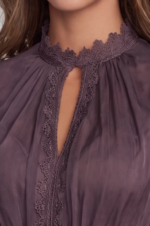 Women's Lace-Spliced High-Neck Maxi Dress - Image 6